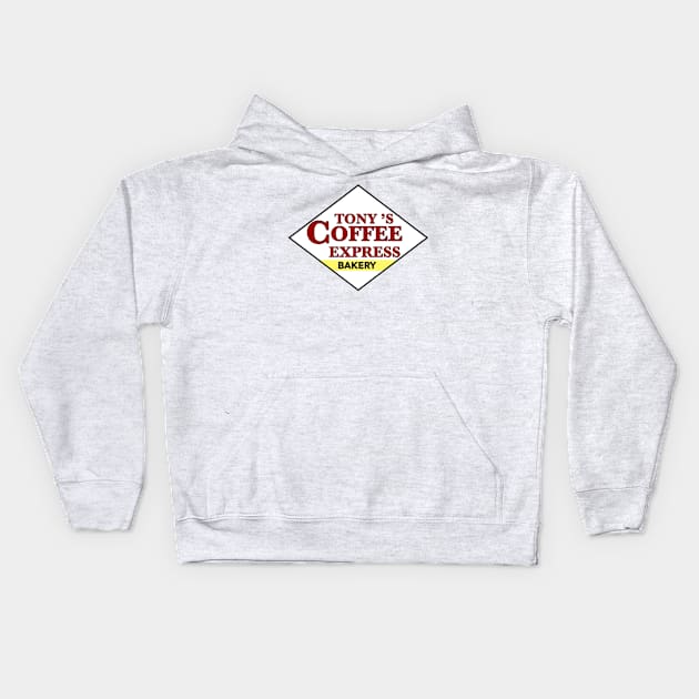 Tony's Coffee Express Kids Hoodie by mansinone3